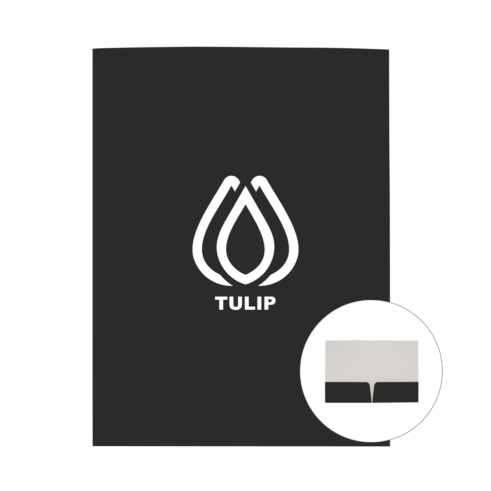 Gloss Paper Folder  Imprinted with Logo (Q699111)