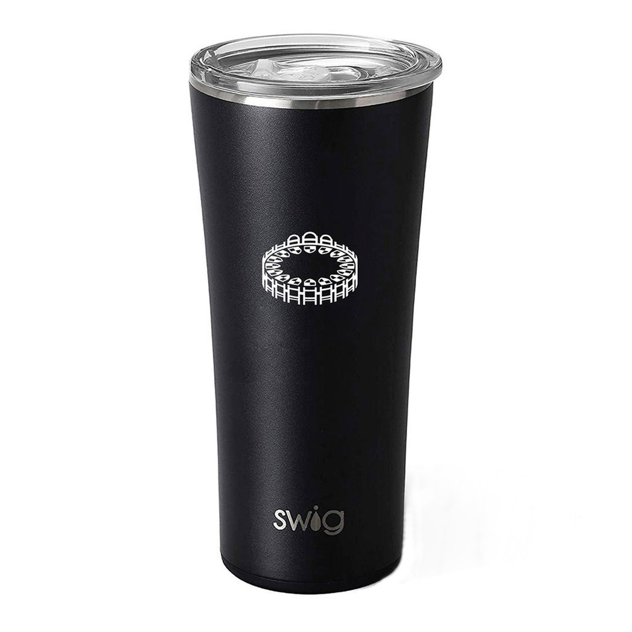 22 Oz. Swig Matte Tumbler - Black  Imprinted with Logo (Q700522)