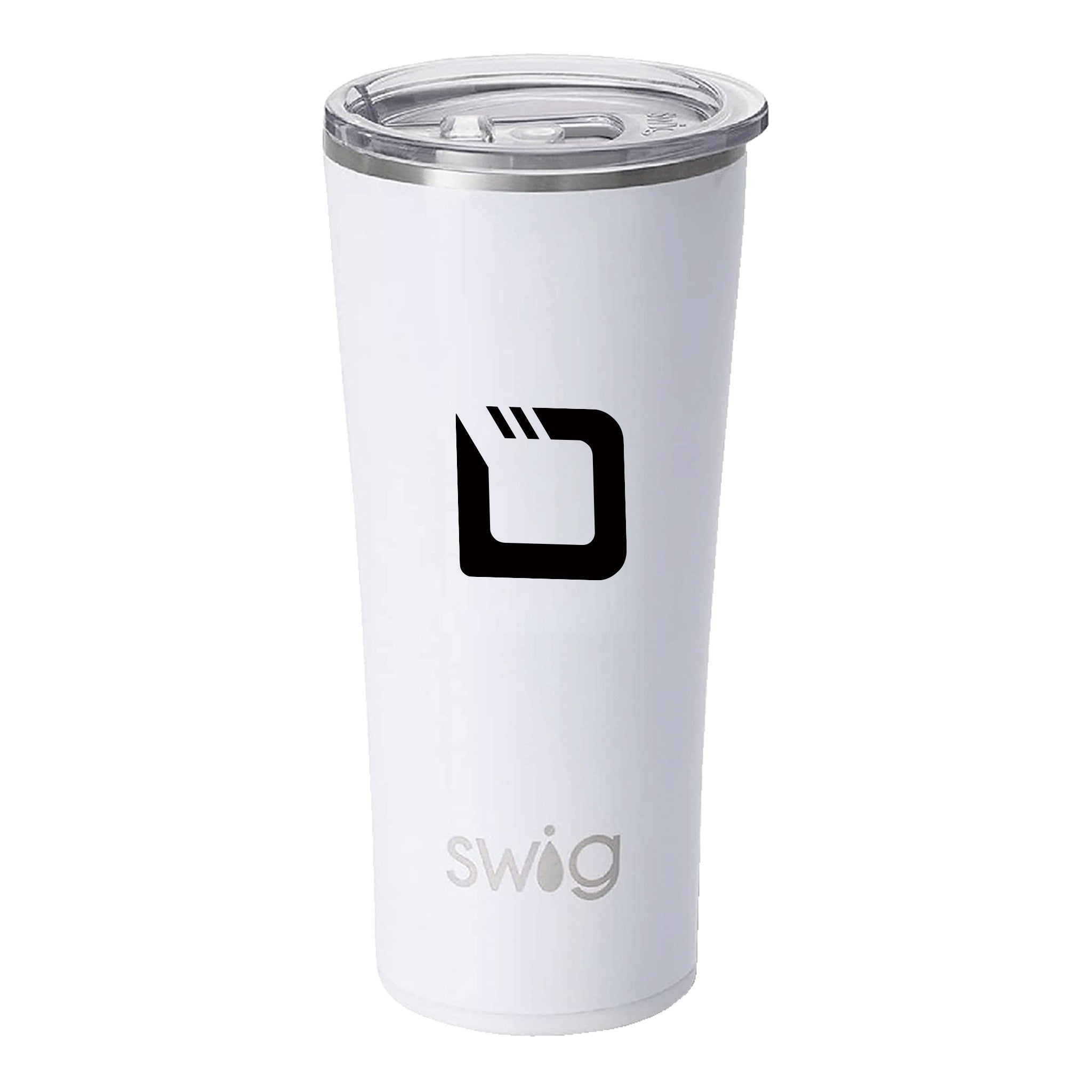 22 Oz. Swig Matte Tumbler - White  Imprinted with Logo (Q701622)