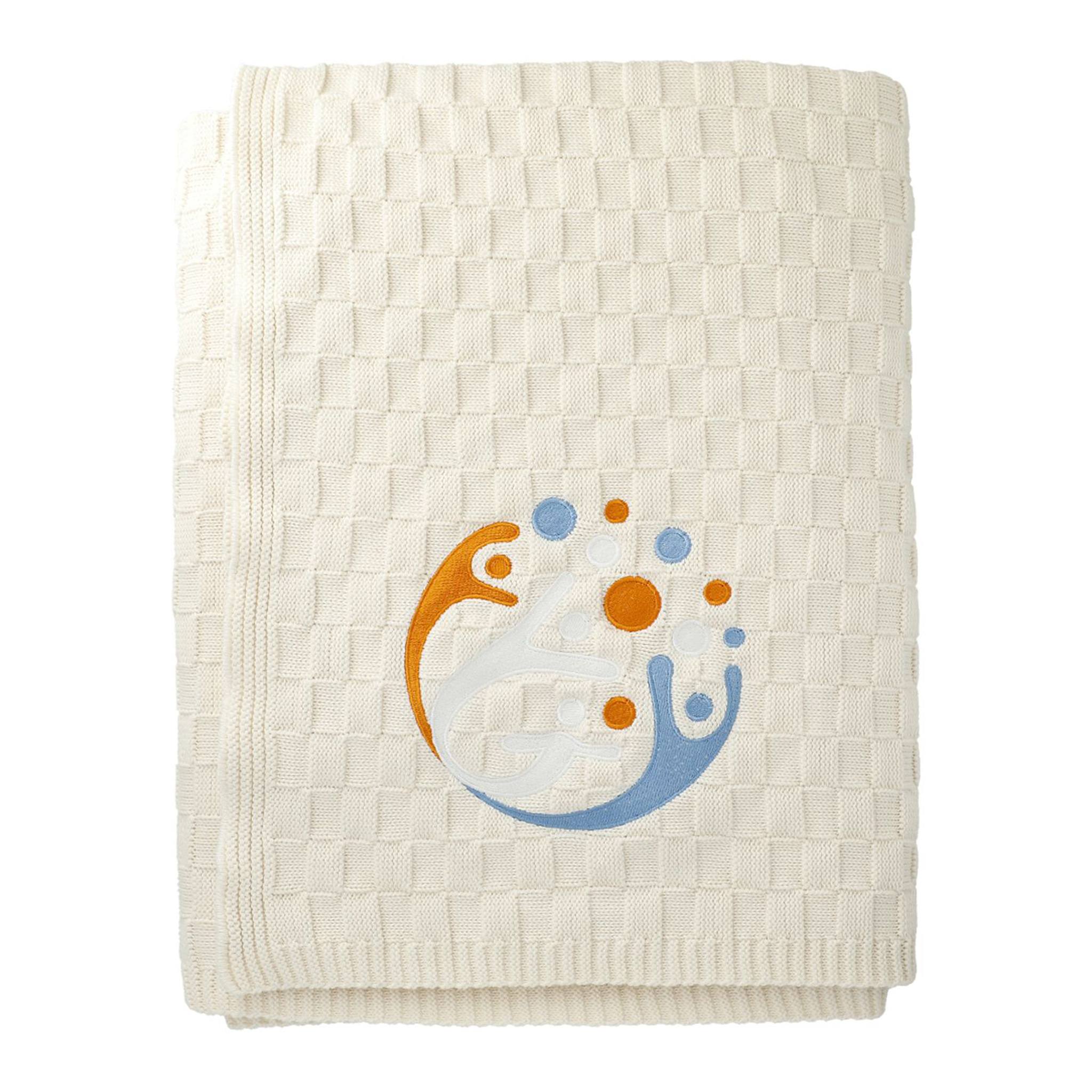 Made*Here New York Basketweave Cotton Blanket  Imprinted with Logo (Q702422)