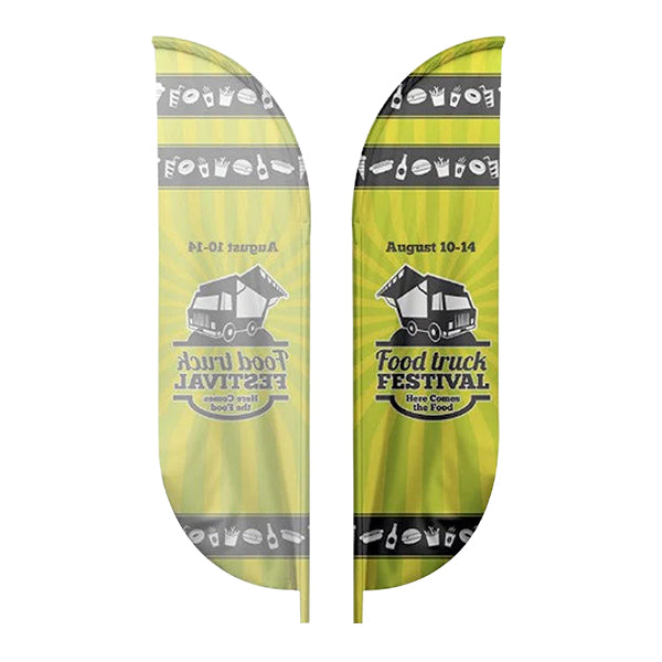15 Ft. Single Sided Blade Flag  Imprinted with Logo (Q703922)