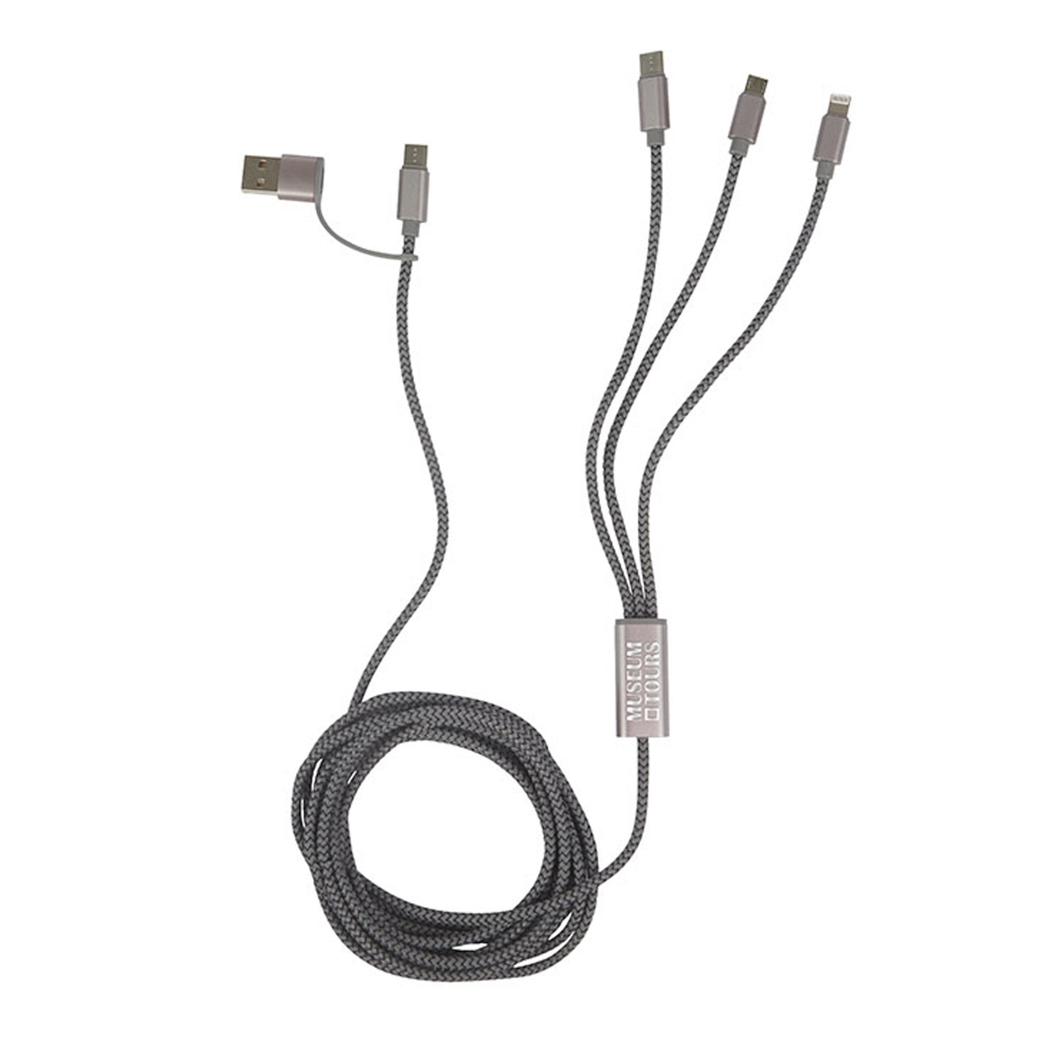 Virgo 9 Ft. RPET 5-in-1 Charging Cable  Imprinted with Logo (Q704022)