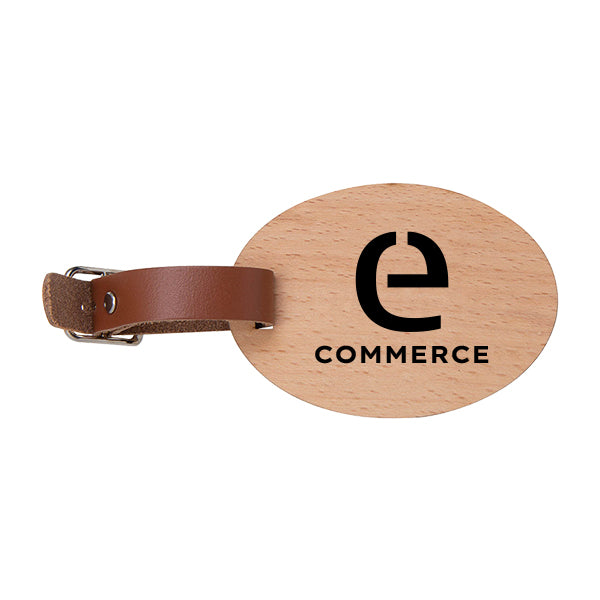 Wood Luggage Tag  Imprinted with Logo (Q704922)