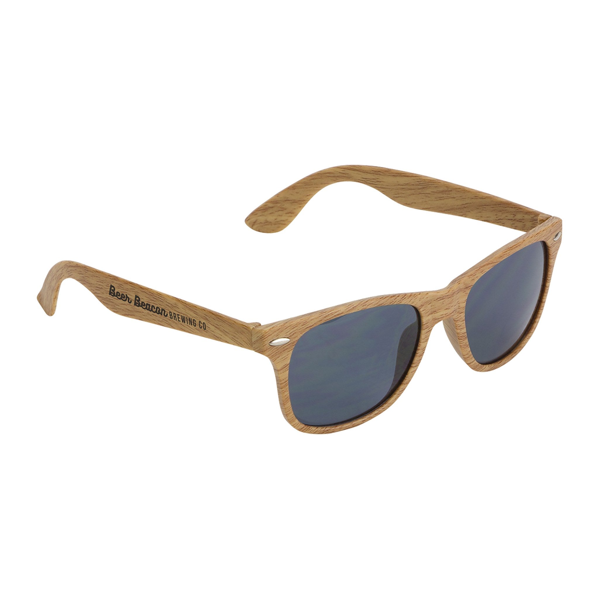 Sebring UV400 Wood Grain Sunglasses  Imprinted with Logo (Q705322)