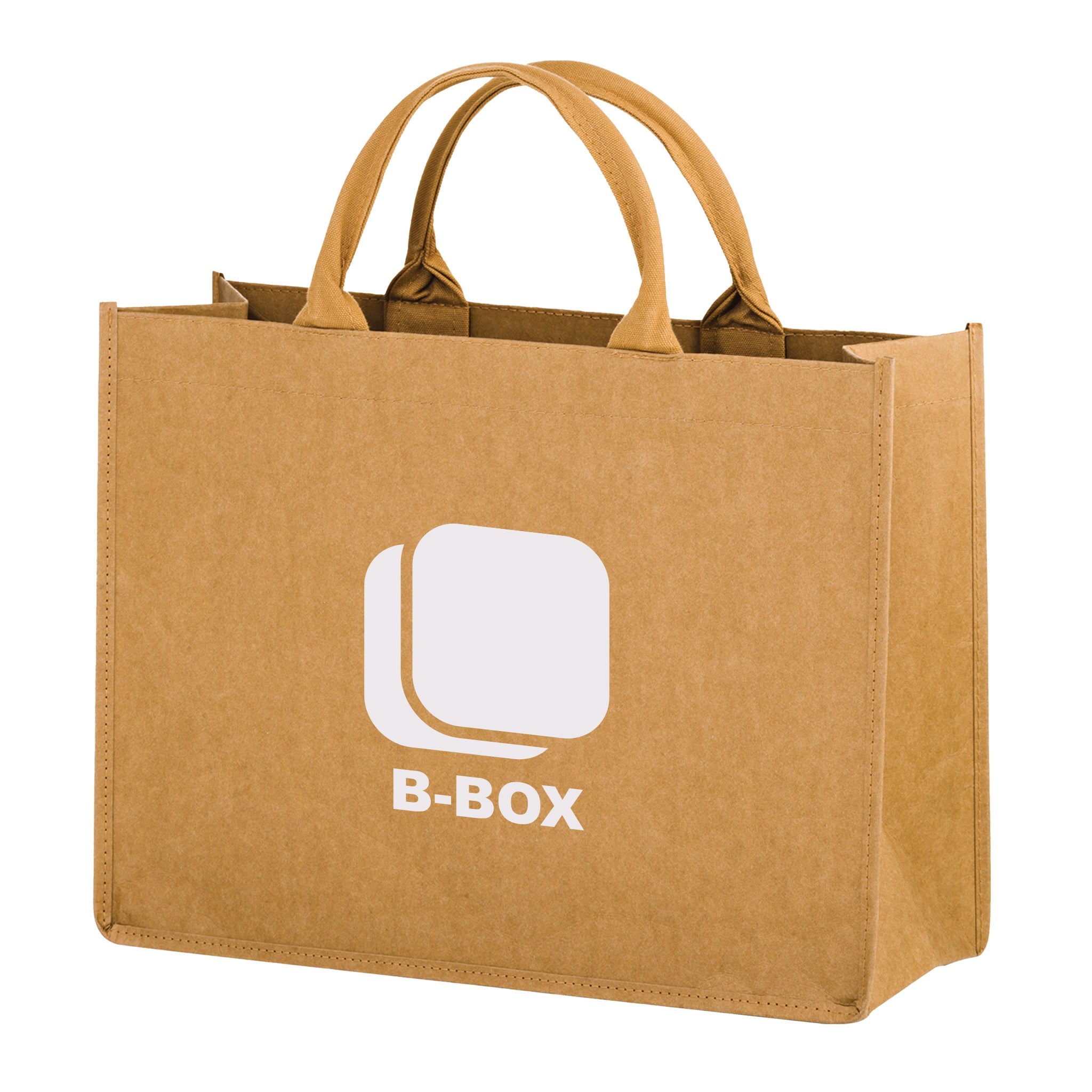 HURRICANE - Washable Kraft Paper Tote Bag  Imprinted with Logo (Q805532)