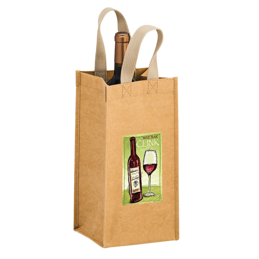 TORNADO - Washable Kraft Paper Wine Tote Bag CE (Q705532)