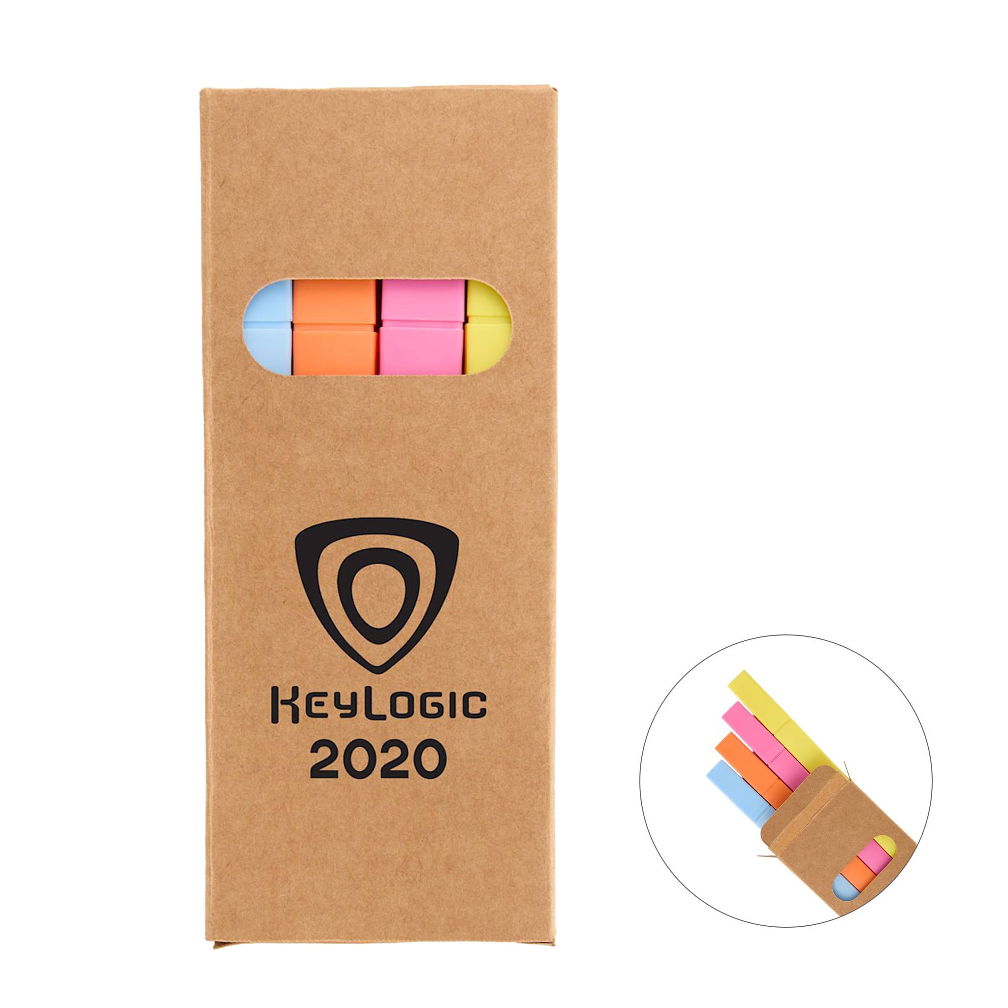 4-Piece Square Recycled Highlighter Set (Q707532)