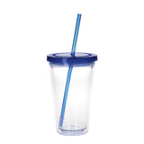 Double Wall Clear Tumblers with Colored Lid (18 oz.) (Q708311)