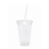 Double Wall Clear Tumblers with Colored Lid (18 oz.) (Q708311)