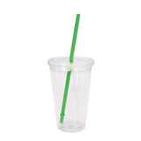 Double Wall Clear Tumblers with Colored Lid (18 oz.) (Q708311)