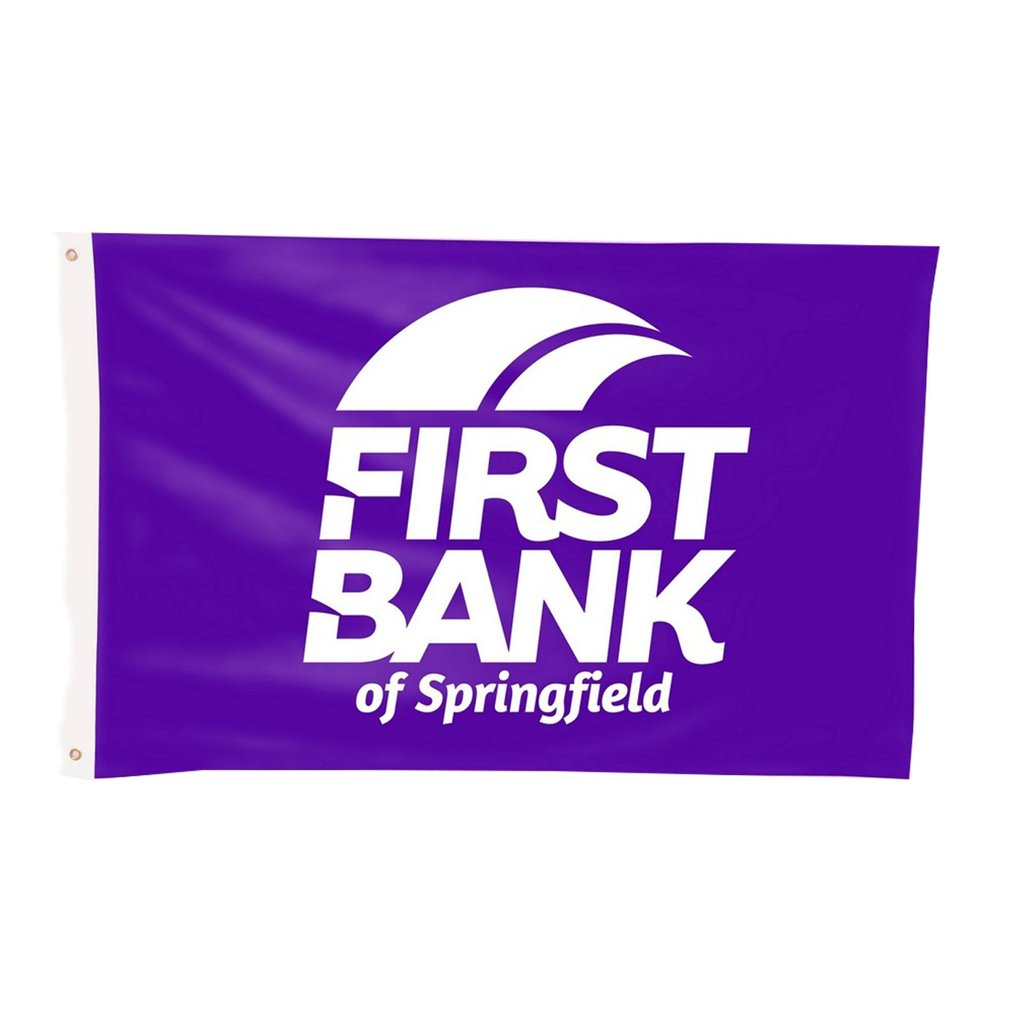 3-ft. H x 5-ft. W Team Flag (Single Sided)  Imprinted with Logo (Q709022)