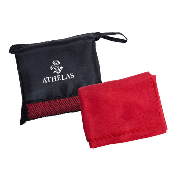 Travel Blanket In Pouch  Imprinted with Logo (Q711322)