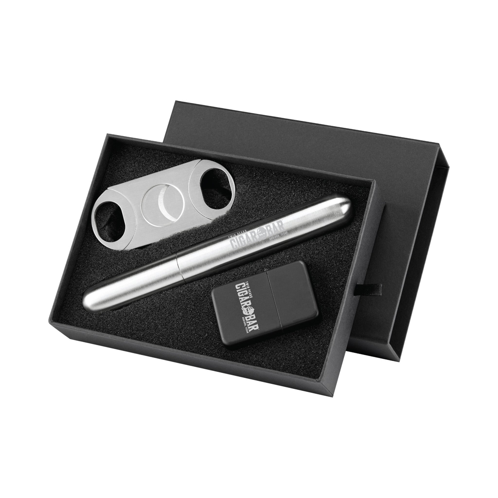 Cubano Cigar Holder Lighter and Cutter Gift Set (Q711532)