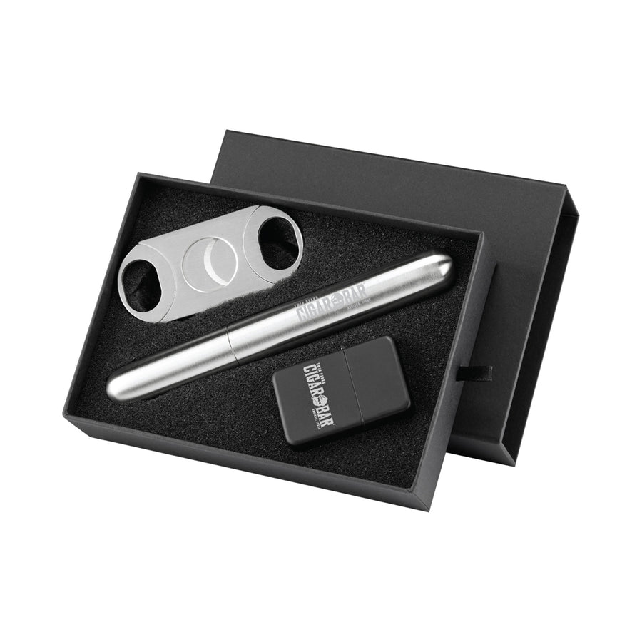 Cubano Cigar Holder Lighter and Cutter Gift Set (Q711532)