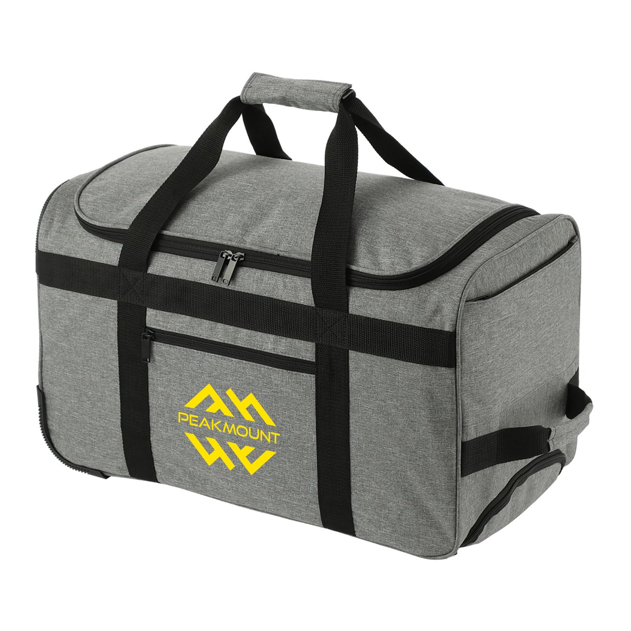 Graphite Recycled Wheeled Duffel  Imprinted with Logo (Q711822)