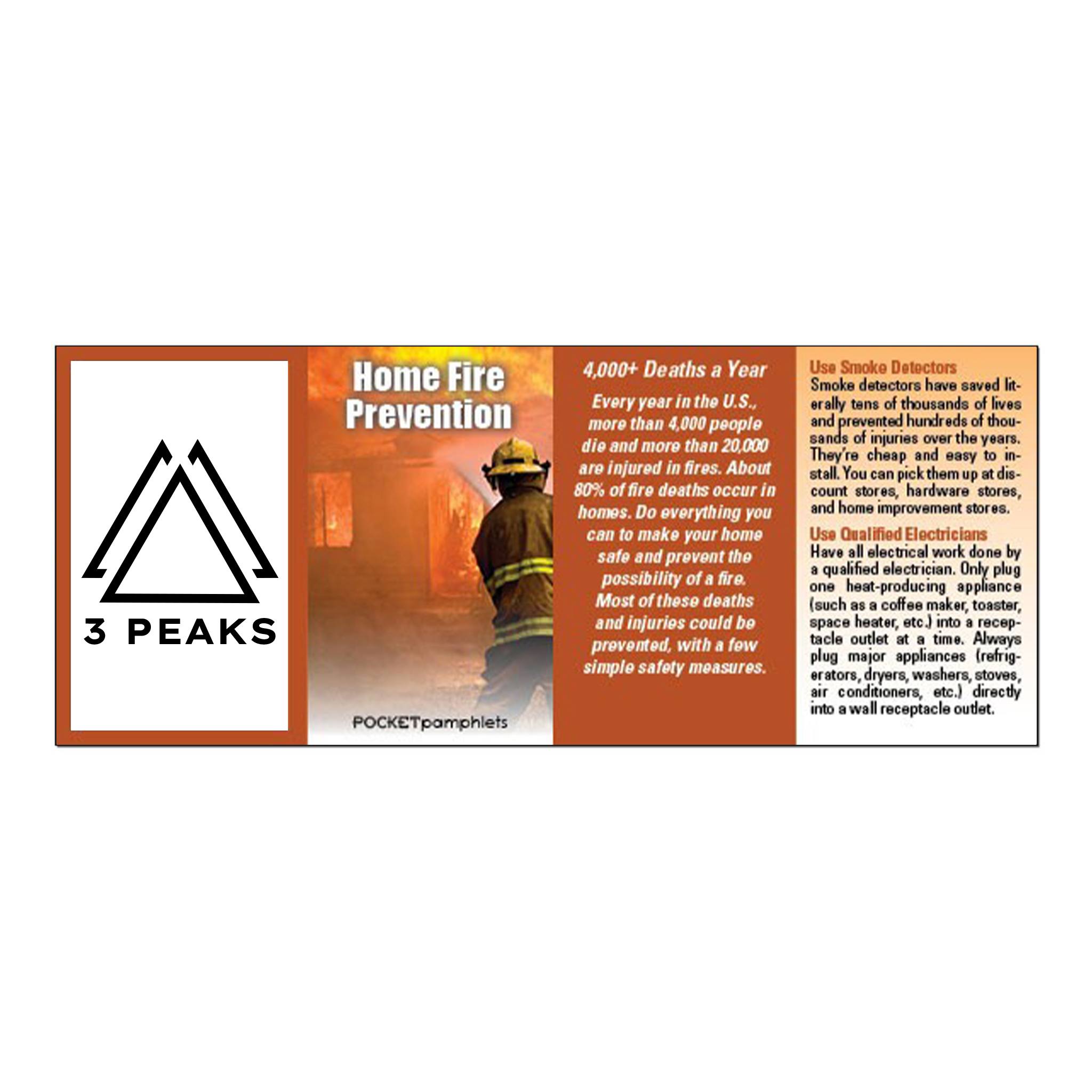Home Fire Prevention Pocket Pamphlet  Imprinted with Logo (Q714222)