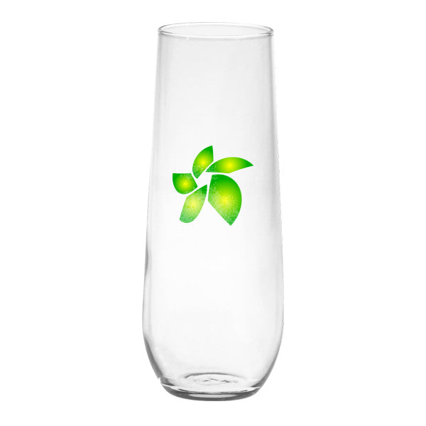 8.5 Oz. Vina Stemless Flute (4CP)  Imprinted with Logo (Q716022)