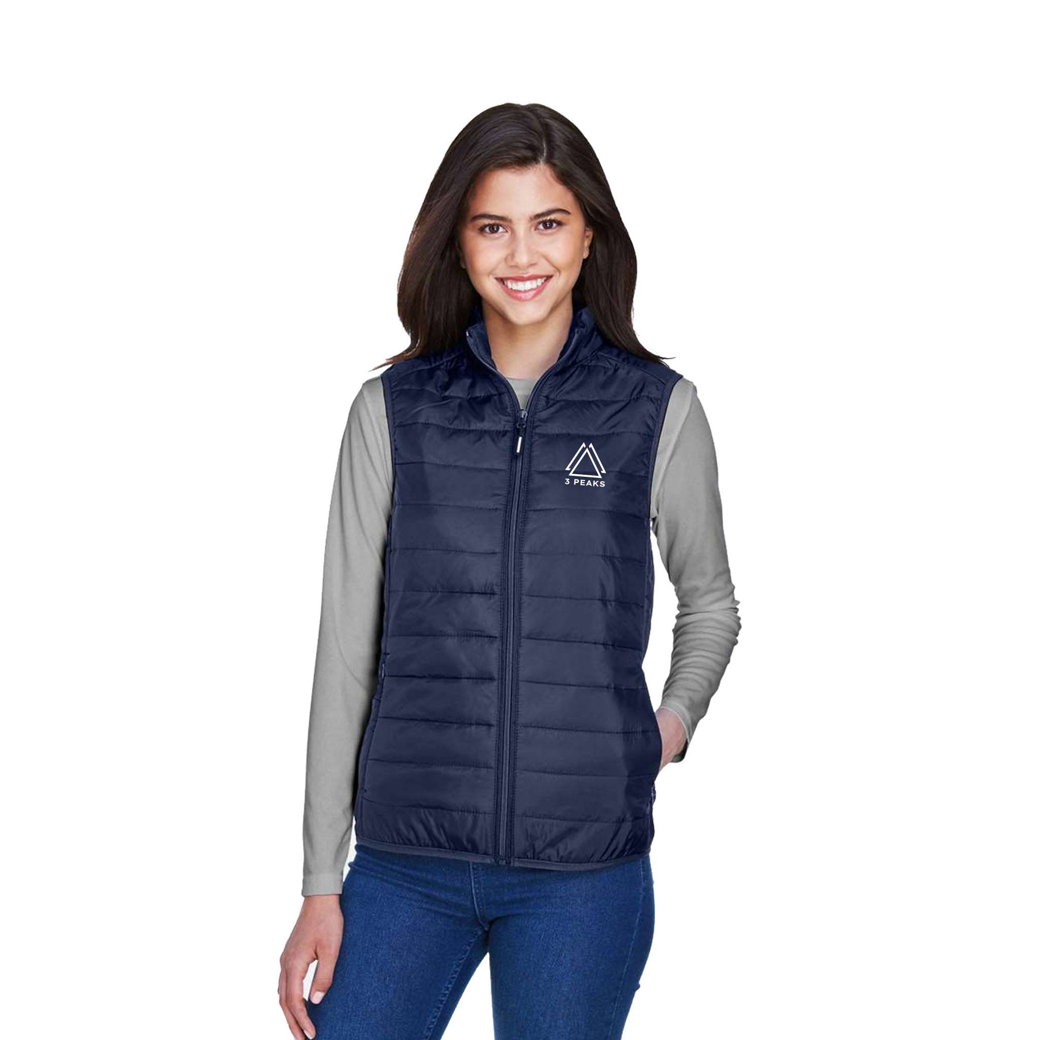 Core 365® Ladies' Prevail Packable Puffer Vest  Imprinted with Logo (Q719622)