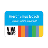 Fort Worth Plastic Name Badge: 3 x 2 In.  Imprinted with Logo (Q720022)