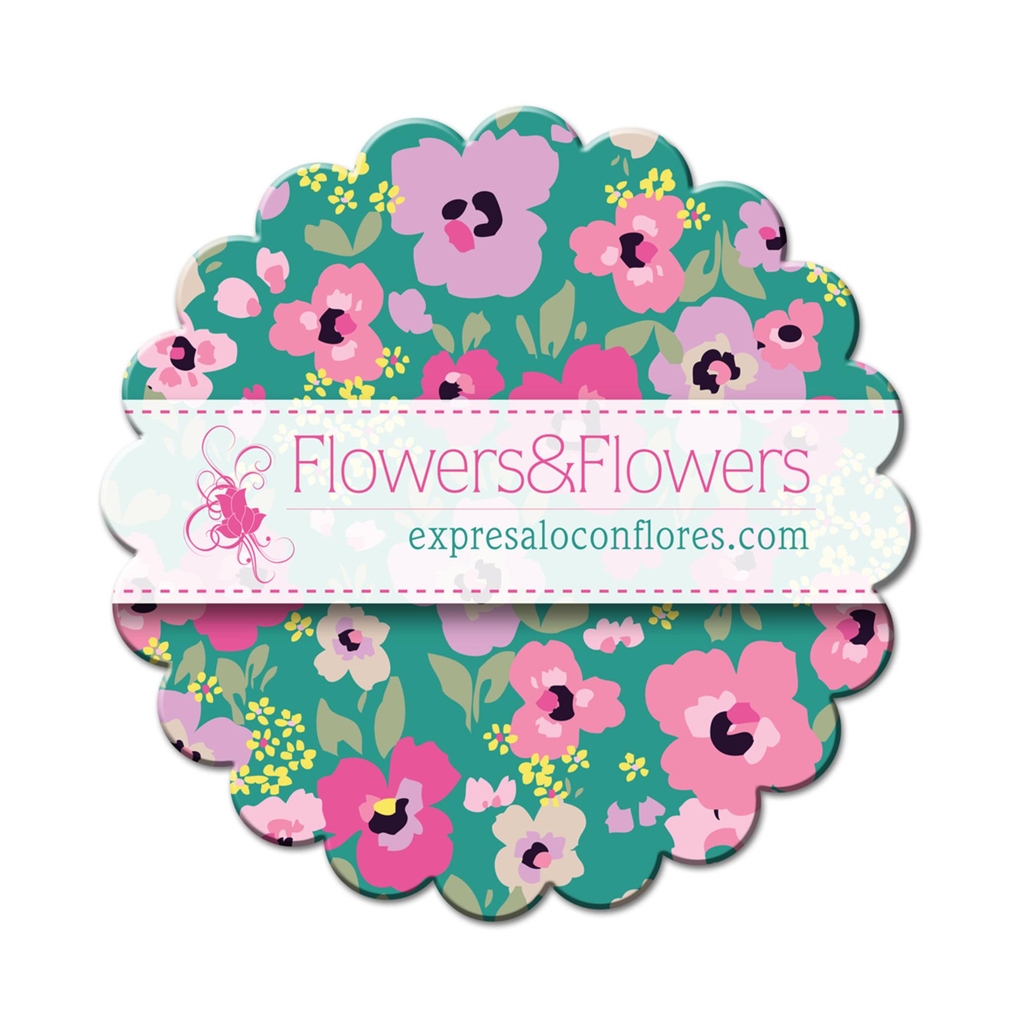 Full Color Flower Coaster  Imprinted with Logo (Q720322)