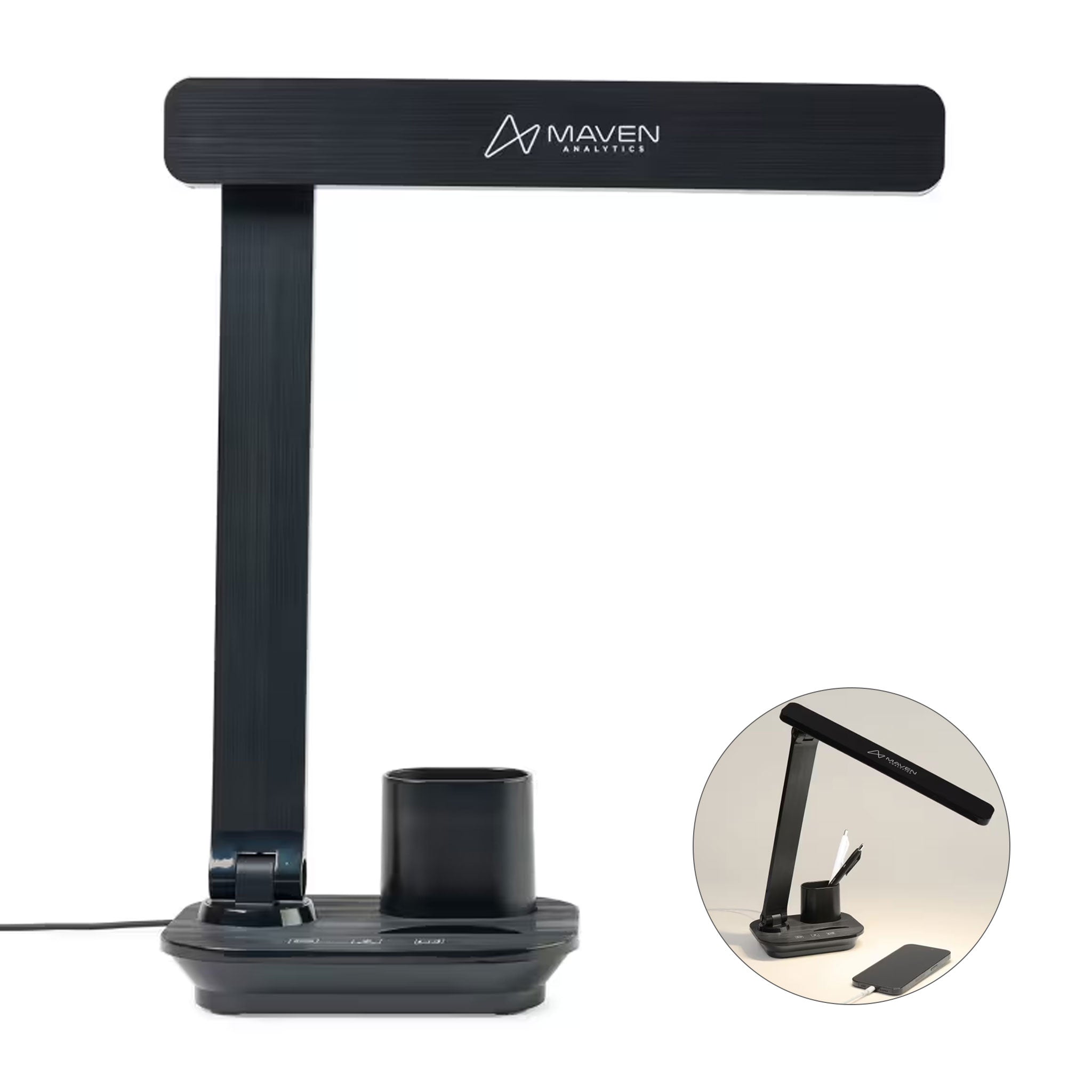 Modern Office Desk Lamp - Black (Q722922)