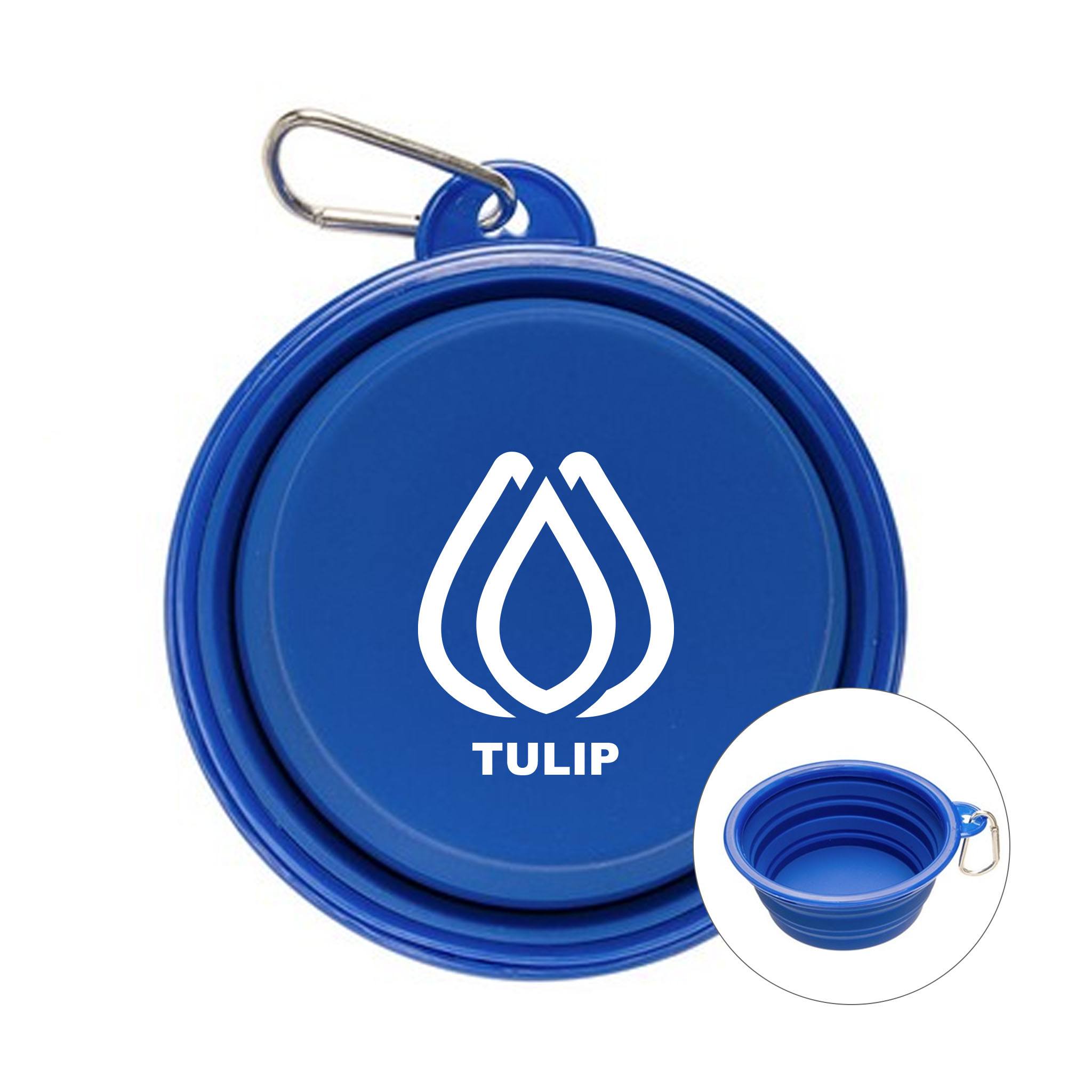 Feed 'N Go Collapsible Pet Bowl With Carabiner  Imprinted with Logo (Q726722)