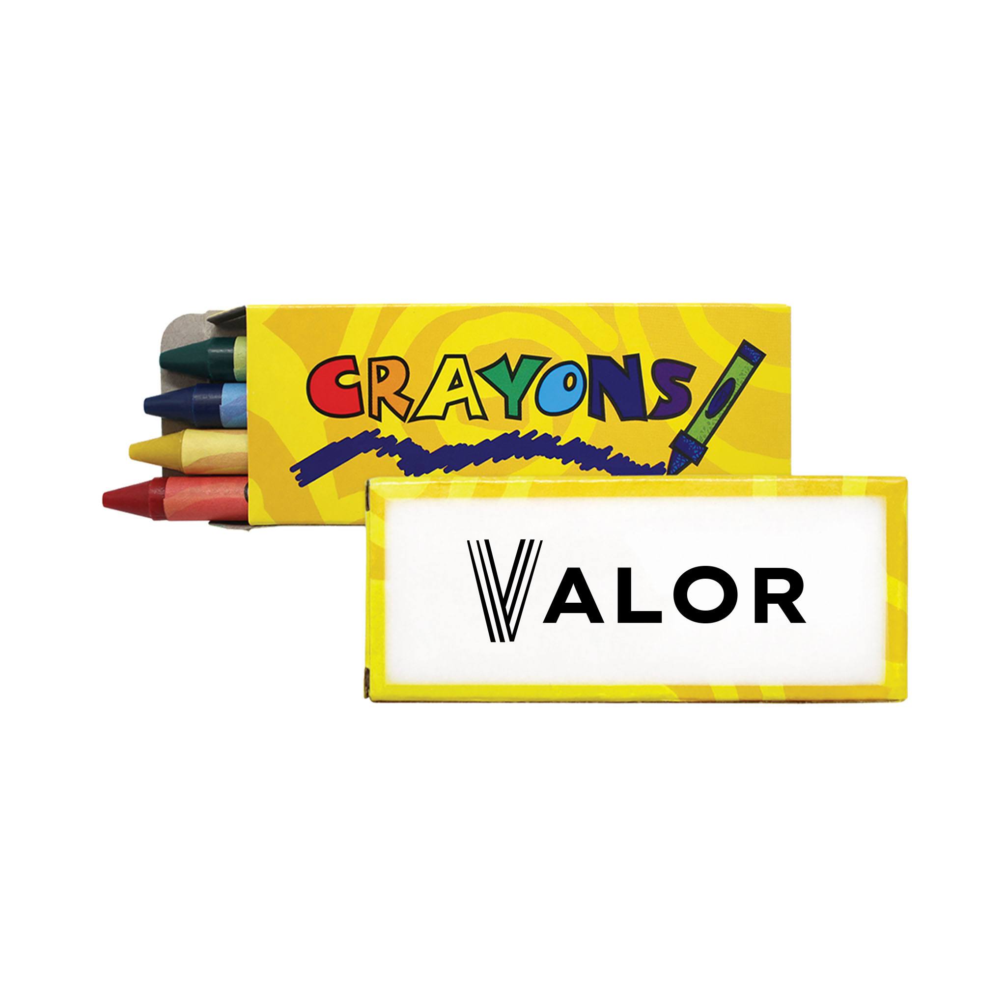 4Pk Crayons  Imprinted with Logo (Q727822)