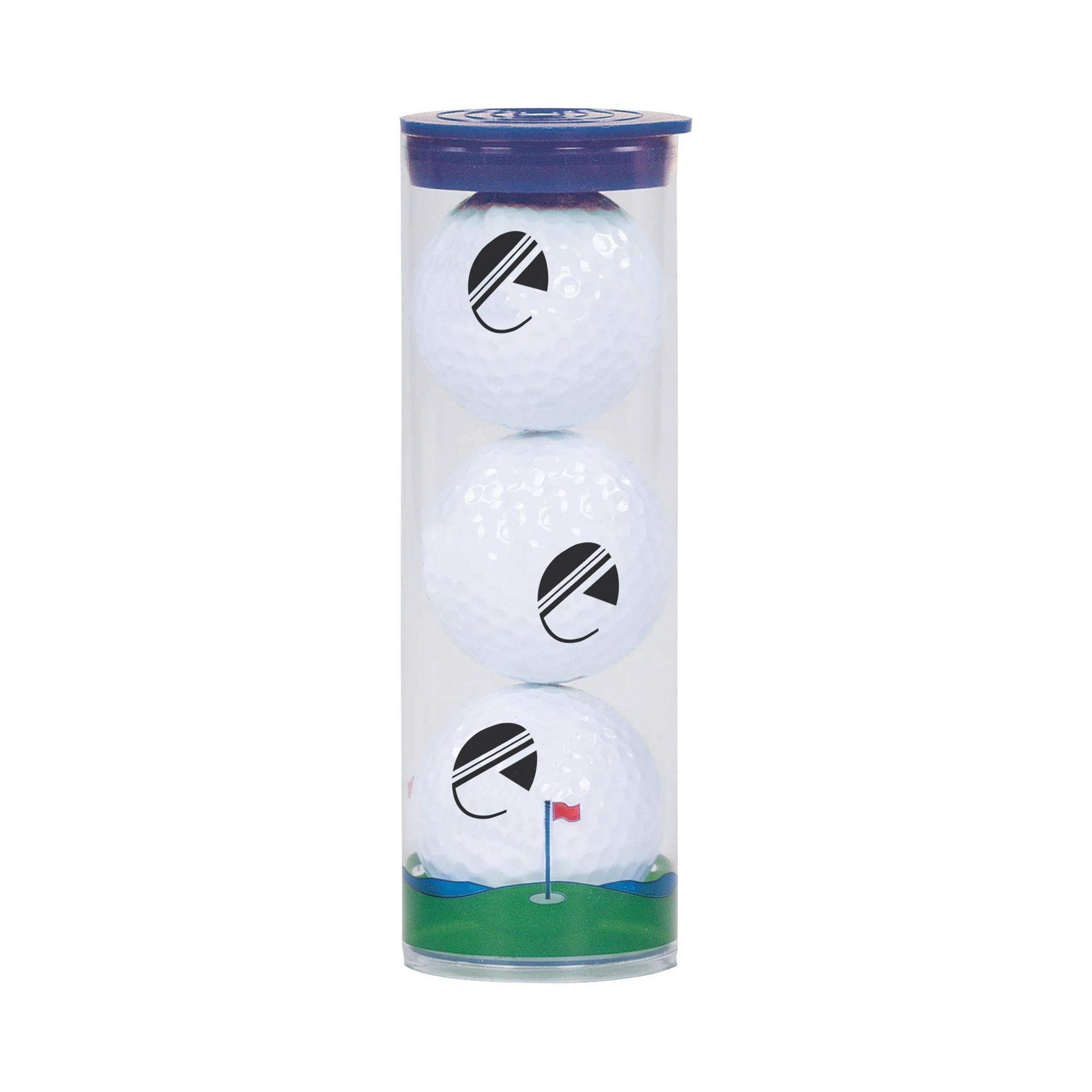 Clear Tube with 3 Wilson Ultra Golf Balls  Imprinted with Logo (Q728222)