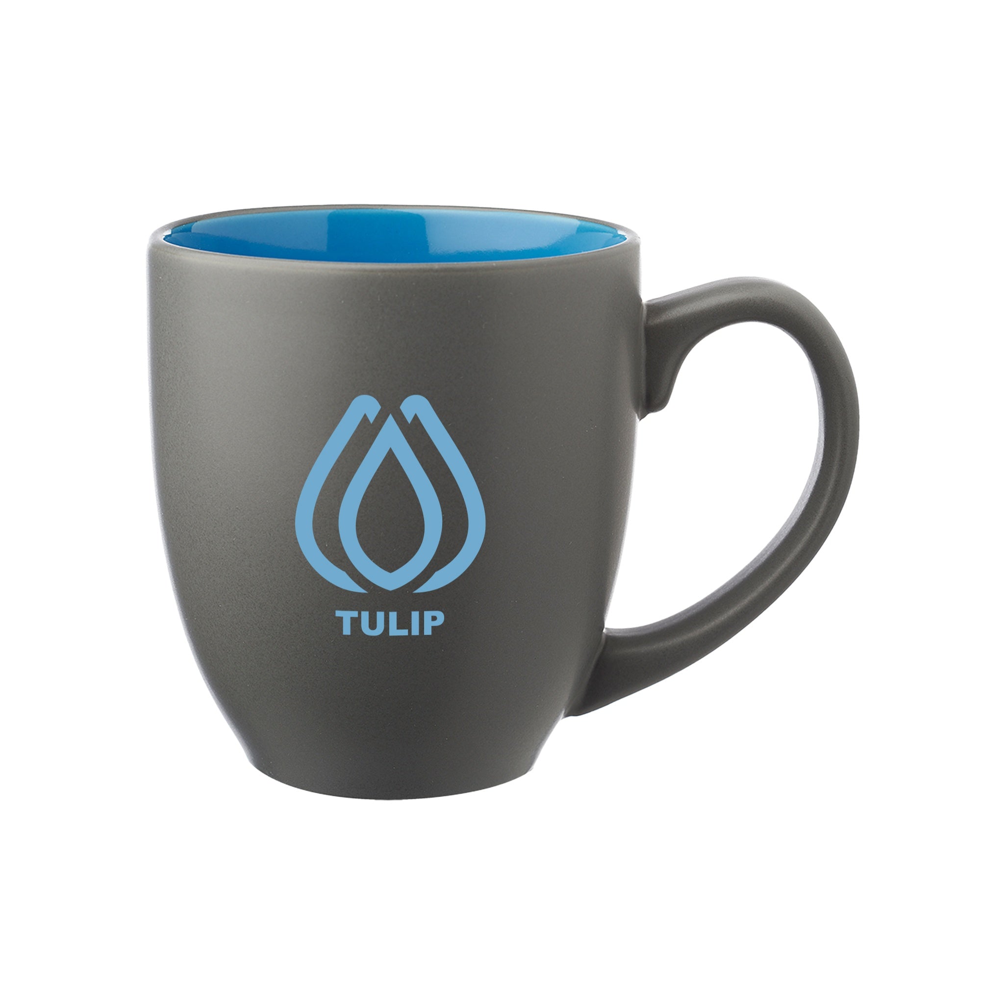 16 Oz. Bistro Two Tone ceramic Coffee Mugs  Imprinted with Logo (Q729222)