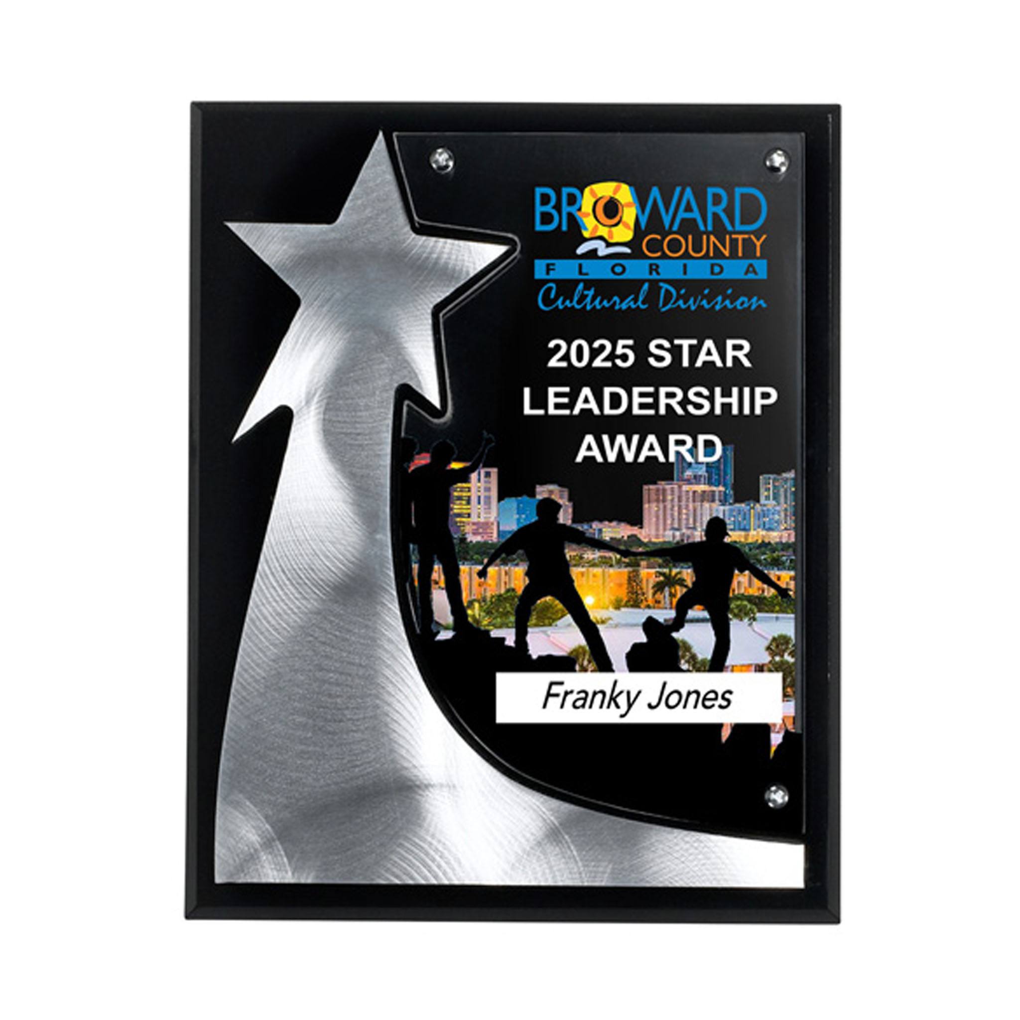 The Rising Star Plaques - Full Color  Imprinted with Logo (Q729811)