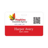 Memphis Event Name Badge: 3.38 x 2.13 Horizontal  Imprinted with Logo (Q730022)