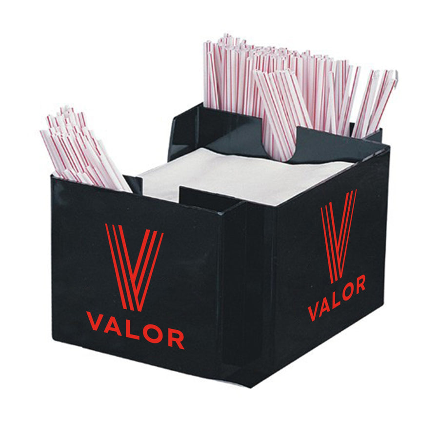 3 Sided Cocktail Napkin Holder - 2 Full Side Pockets (Q730222)