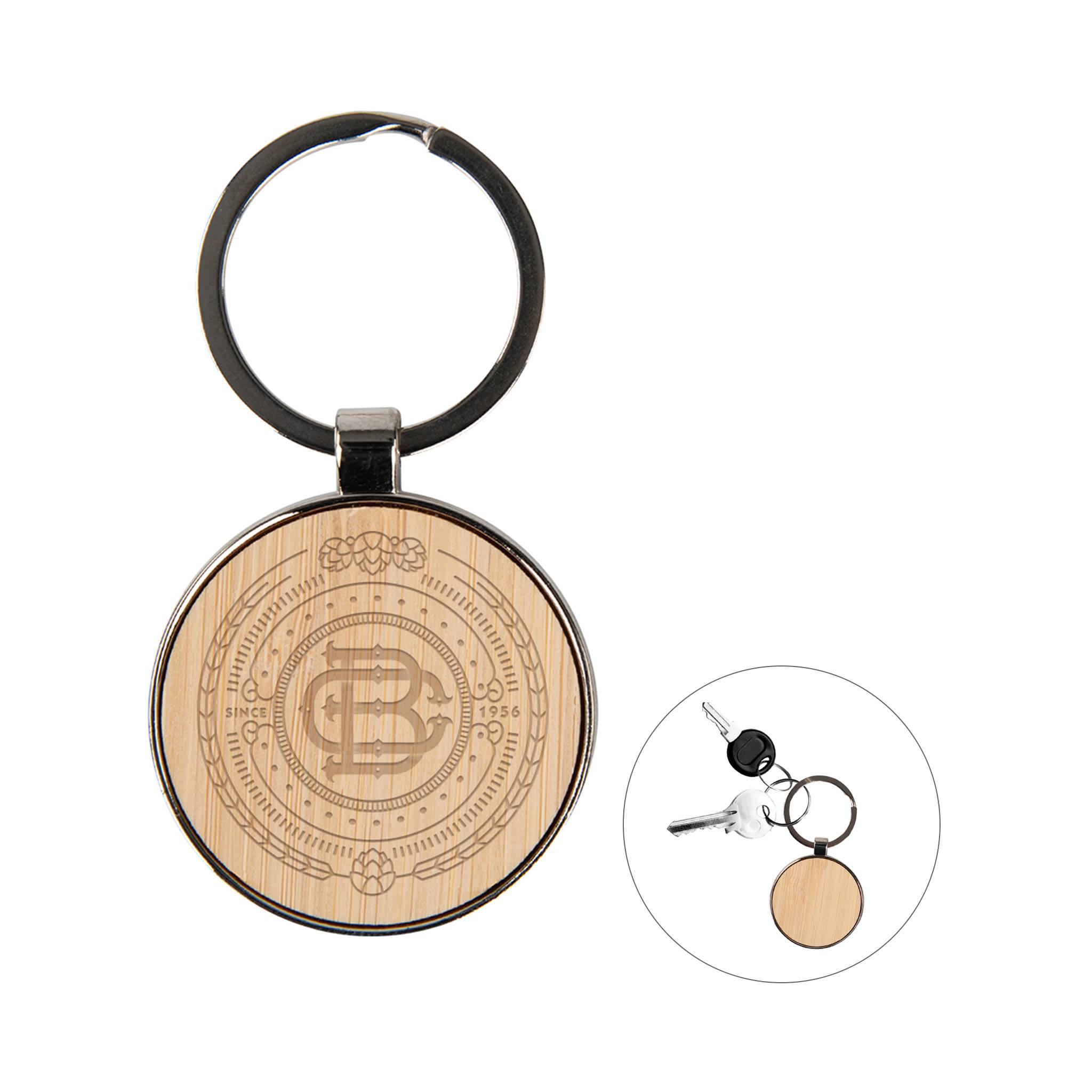 Jocelyn Bamboo Key Tag  Imprinted with Logo (Q731022)