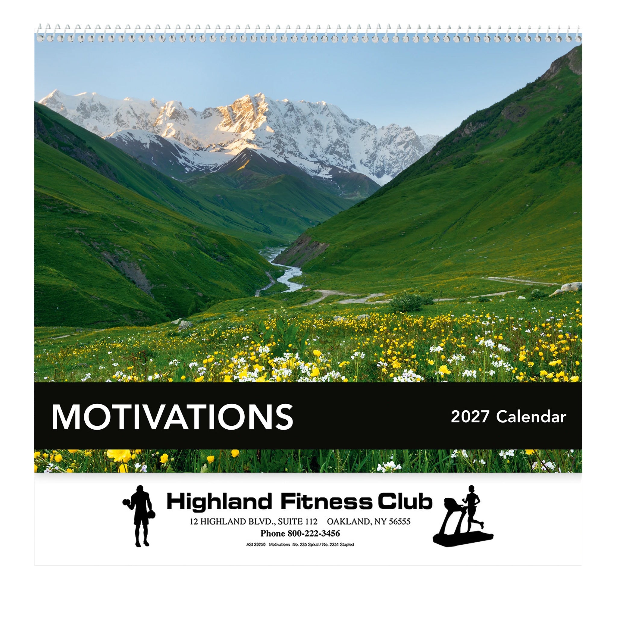 Motivations Wall Calendars - Spiral  Imprinted with Logo (Q732011)