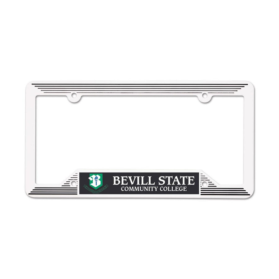 Molded License Plate Frame - White - 6.25 x 12.25 Inch (Q732432)