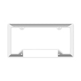 Molded License Plate Frame - White - 6.25 x 12.25 Inch (Q732432)