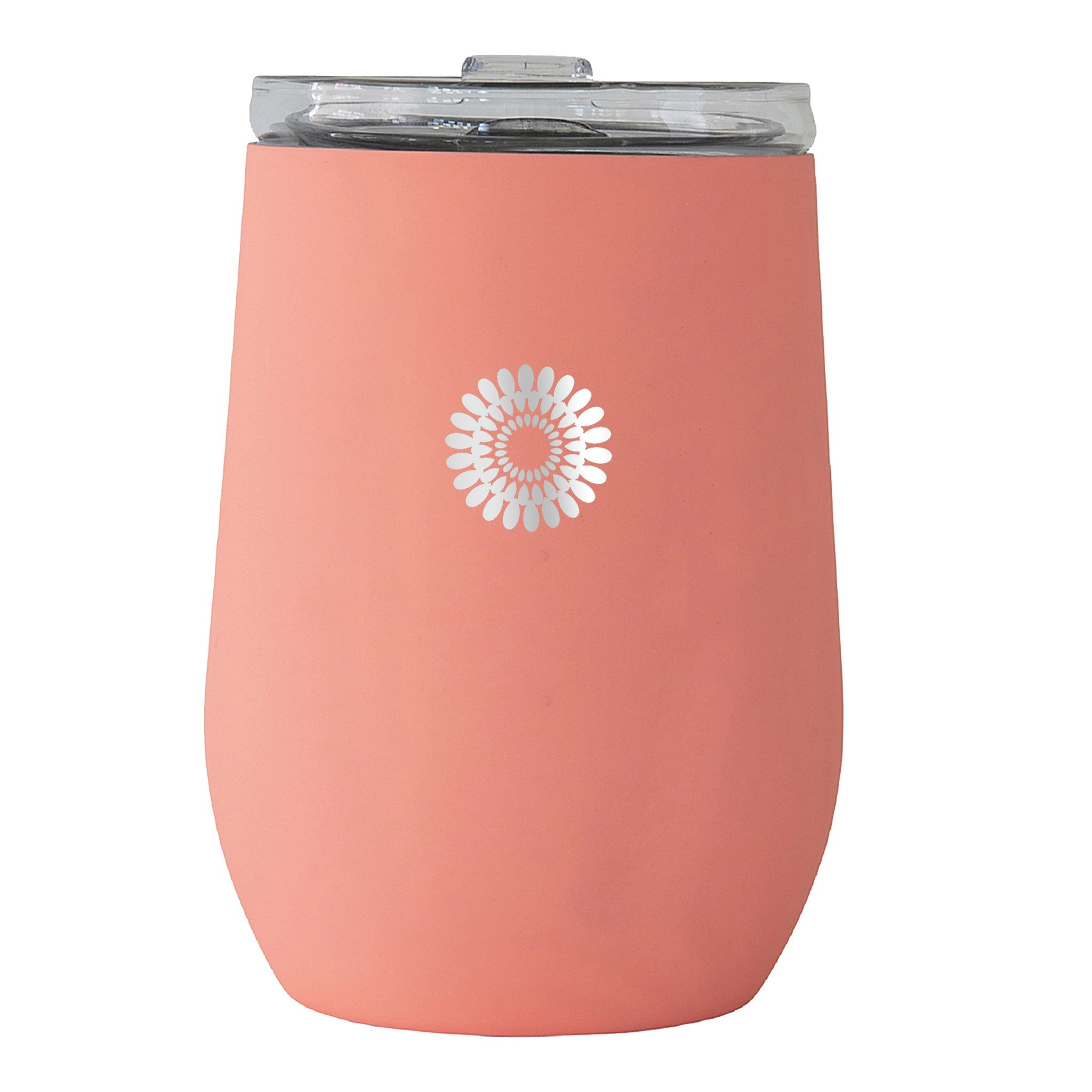 10 Oz. Vinglace Stemless Wine Tumbler - Coral  Imprinted with Logo (Q732622)