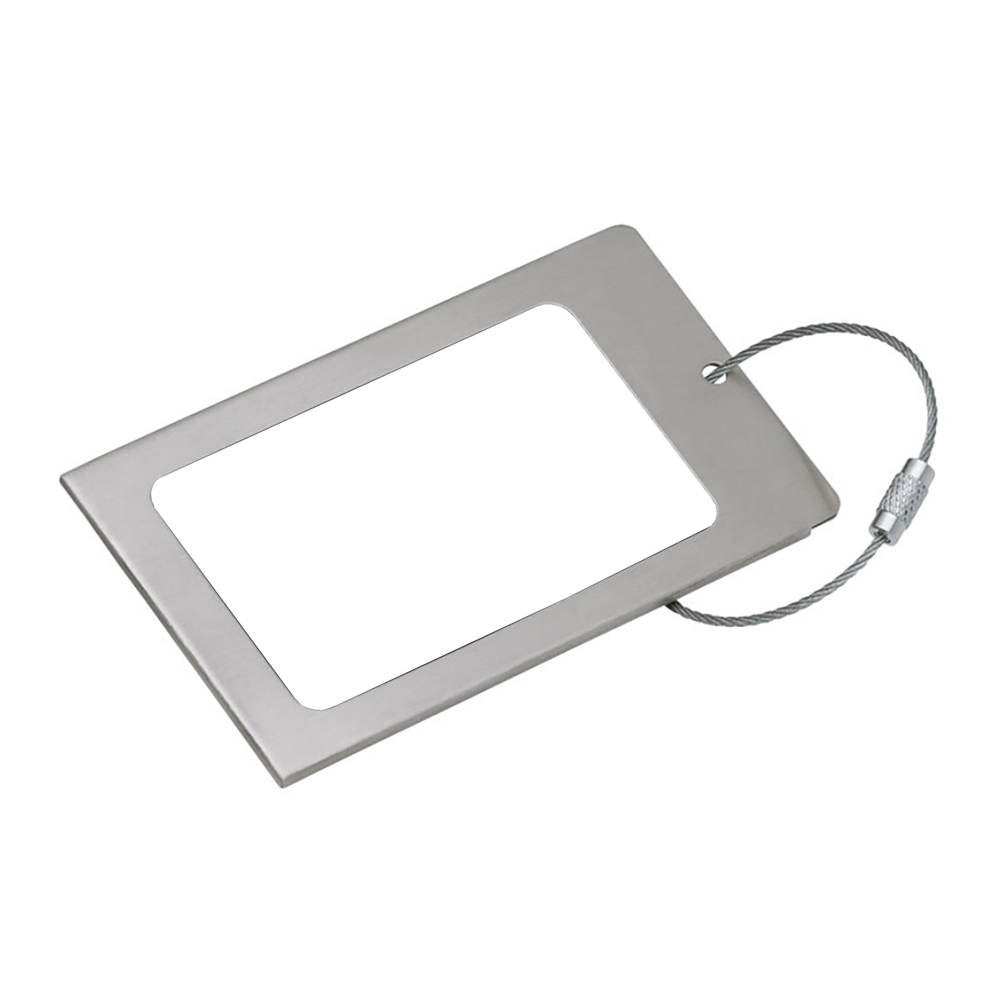 Brushed Steel Luggage Tag (Q733311)