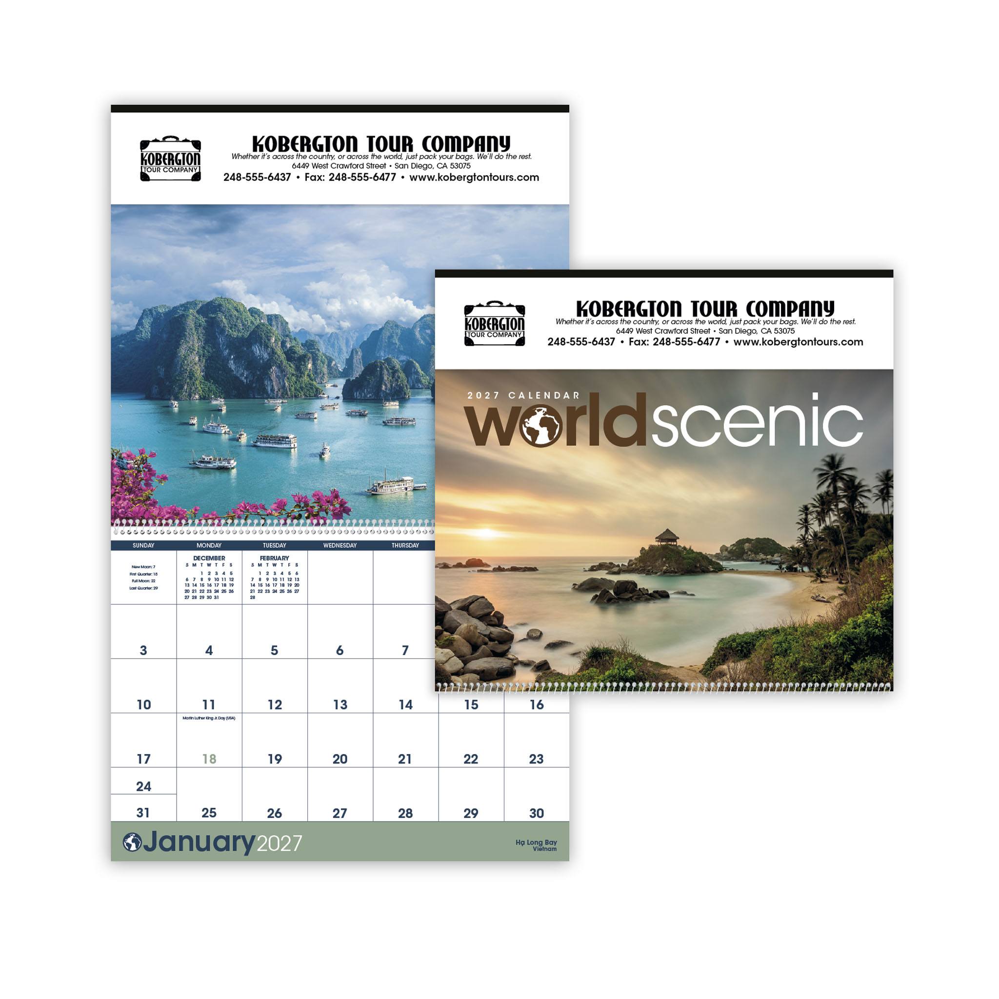 World Scenic Calendar  Imprinted with Logo (Q734722)