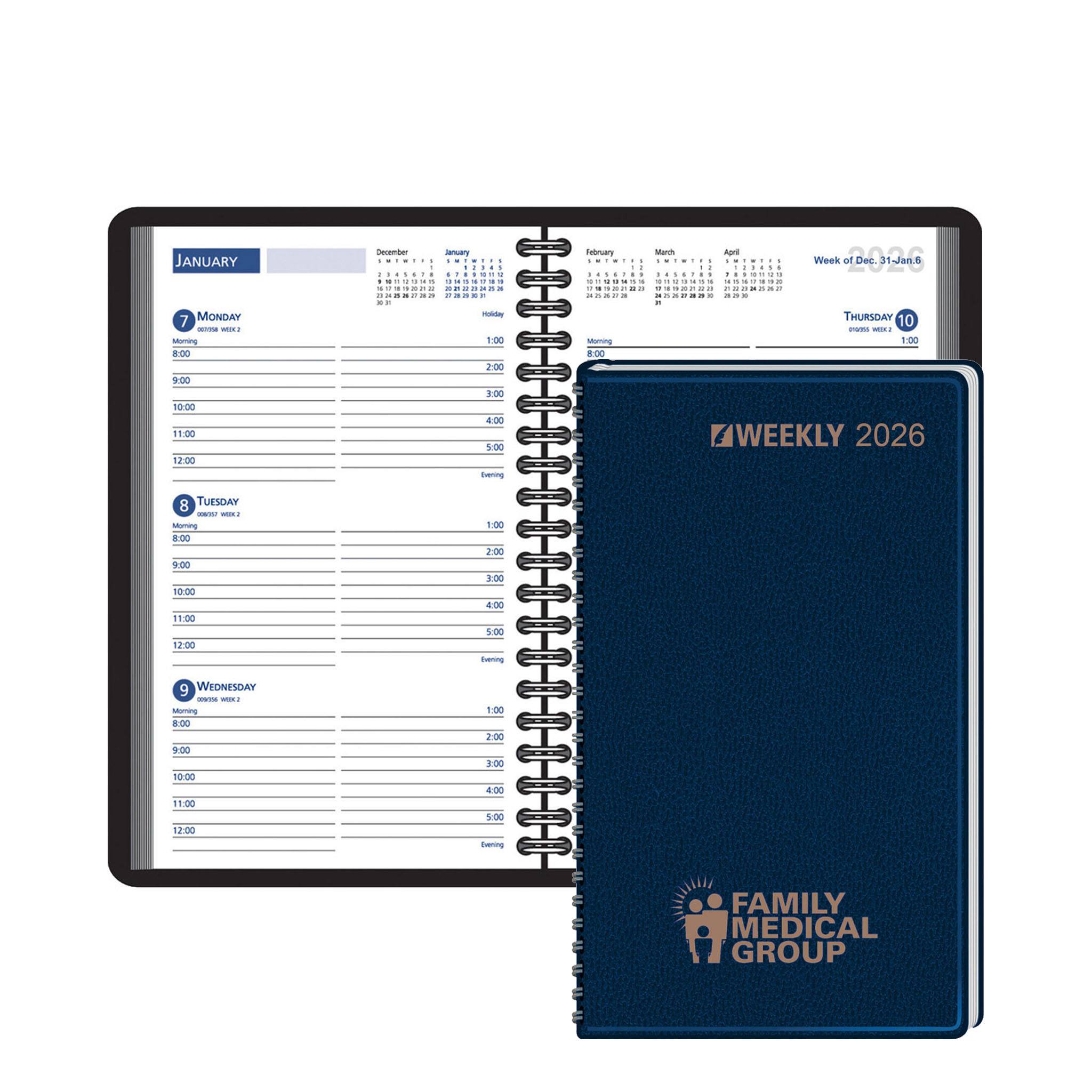 Ruled One Week Per Open Page Spread Planner  Imprinted with Logo (Q740211)