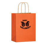 Matte Color Twisted Paper Handle Shopper With Pumpkins (Q740222)