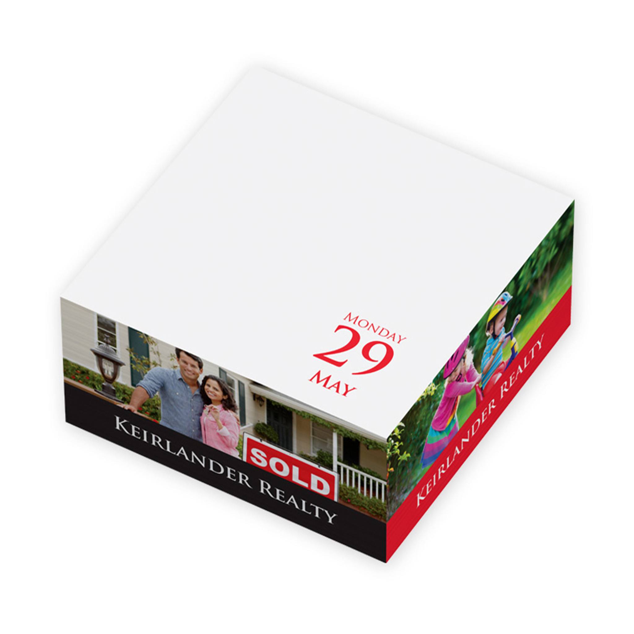 Post-it® Printed Notes Calendar Cubes - 2.75 x 2.75 x 1.63  Imprinted with Logo (Q741332)