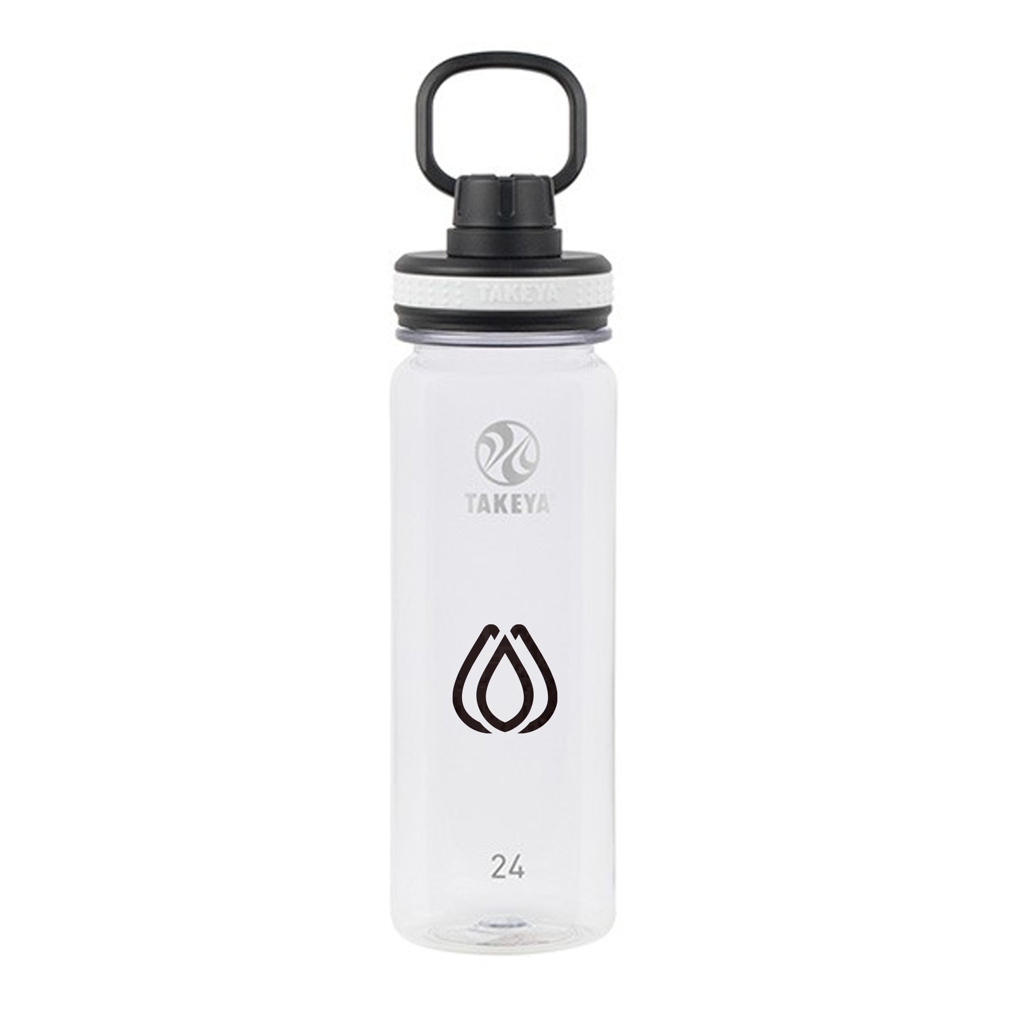 24 Oz. Takeya Tritan Water Bottle - Clear  Imprinted with Logo (Q741622)