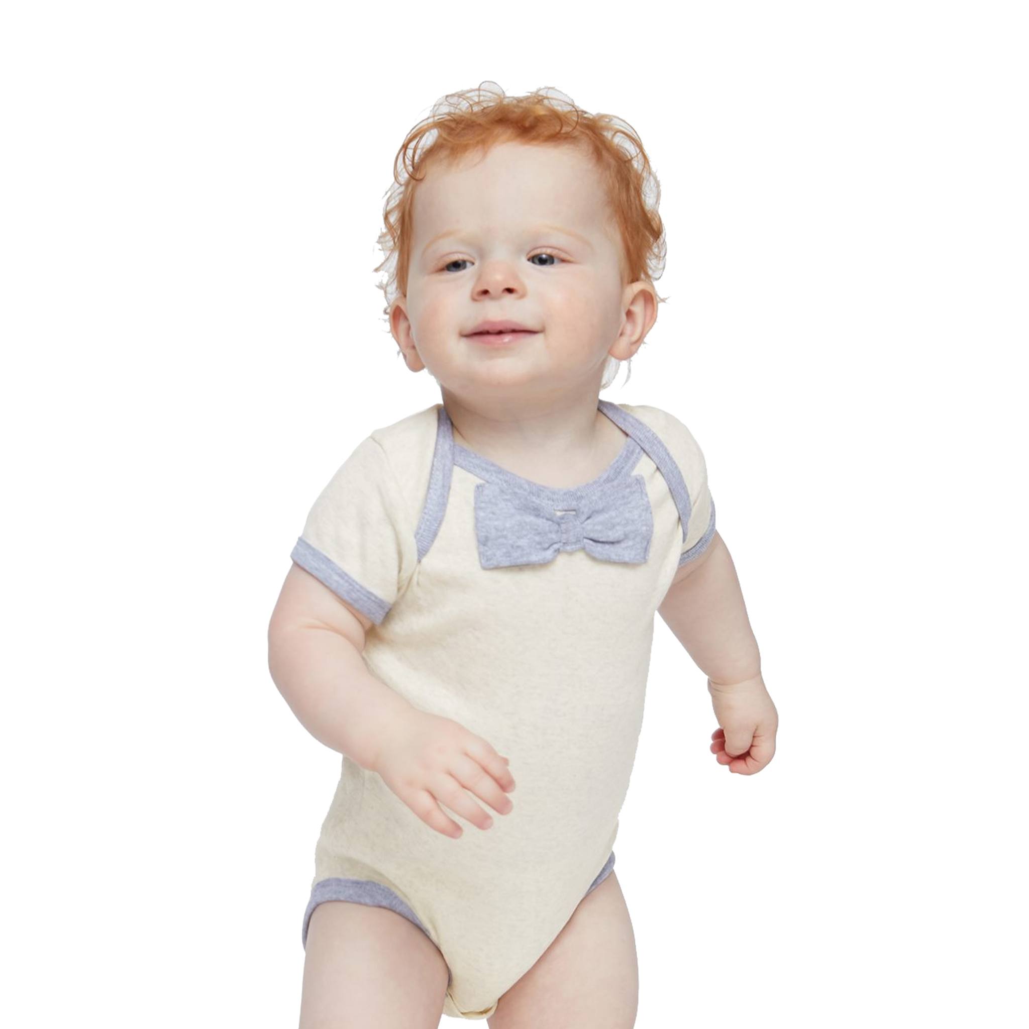 Rabbit Skins Infant Baby Rib Bow Tie Bodysuit  Imprinted with Logo (Q742332)
