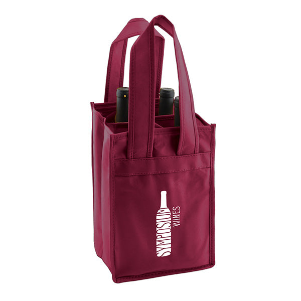 4 Bottle Wine Totes  Imprinted with Logo (Q743235)