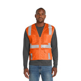 CornerStone® ANSI 107 Class 2 Mesh Six-Pocket Zippered Vest (Q743332)