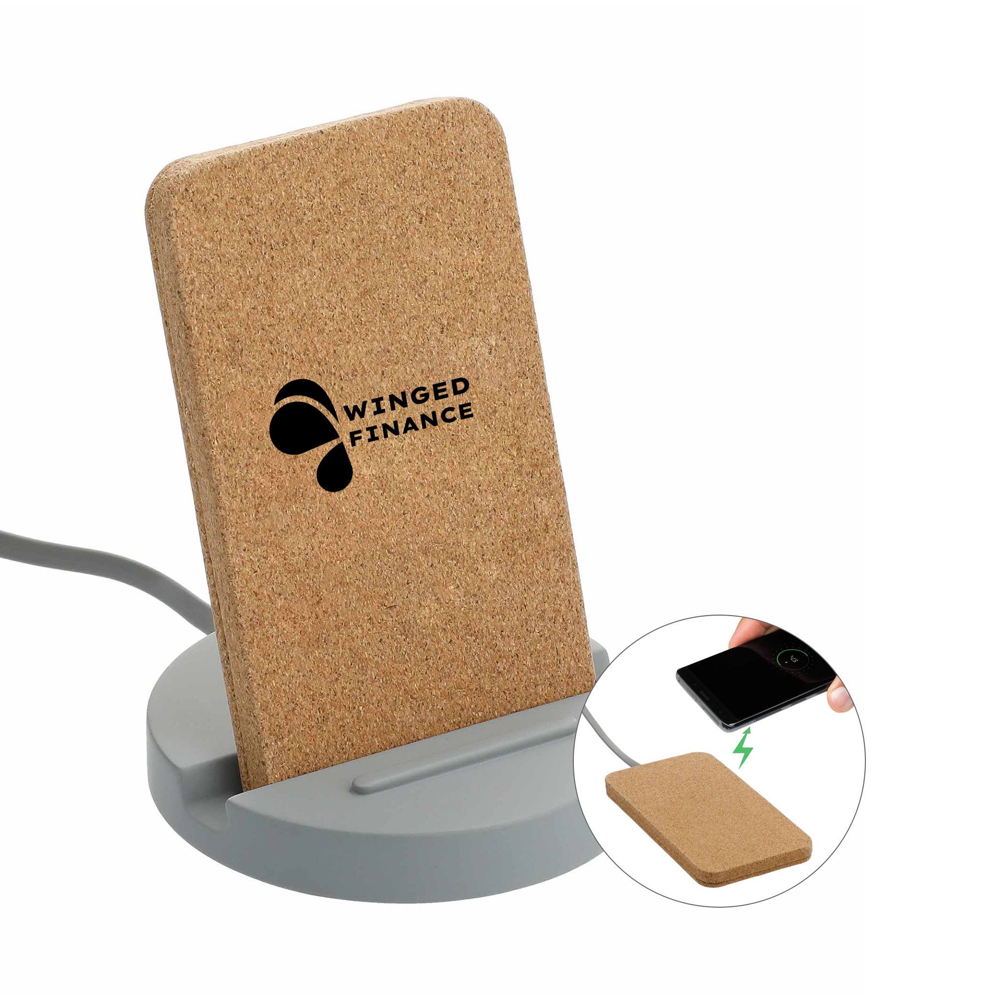 Set in Stone Wireless Charging Stand  Imprinted with Logo (Q743422)