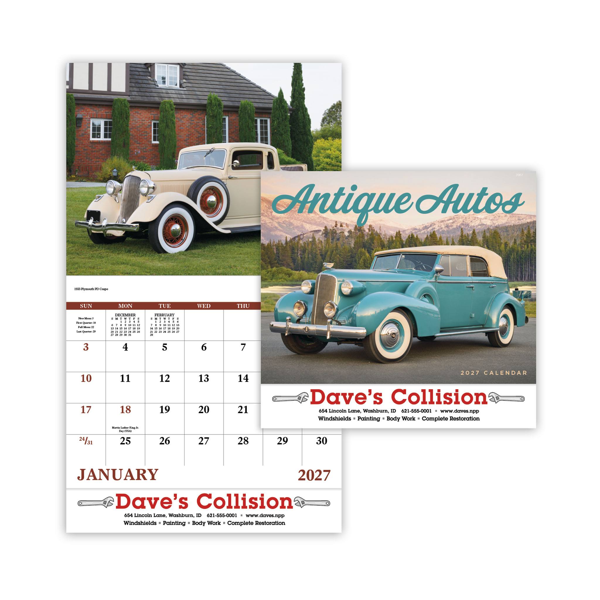 Antique Autos Calendar  Imprinted with Logo (Q744722)