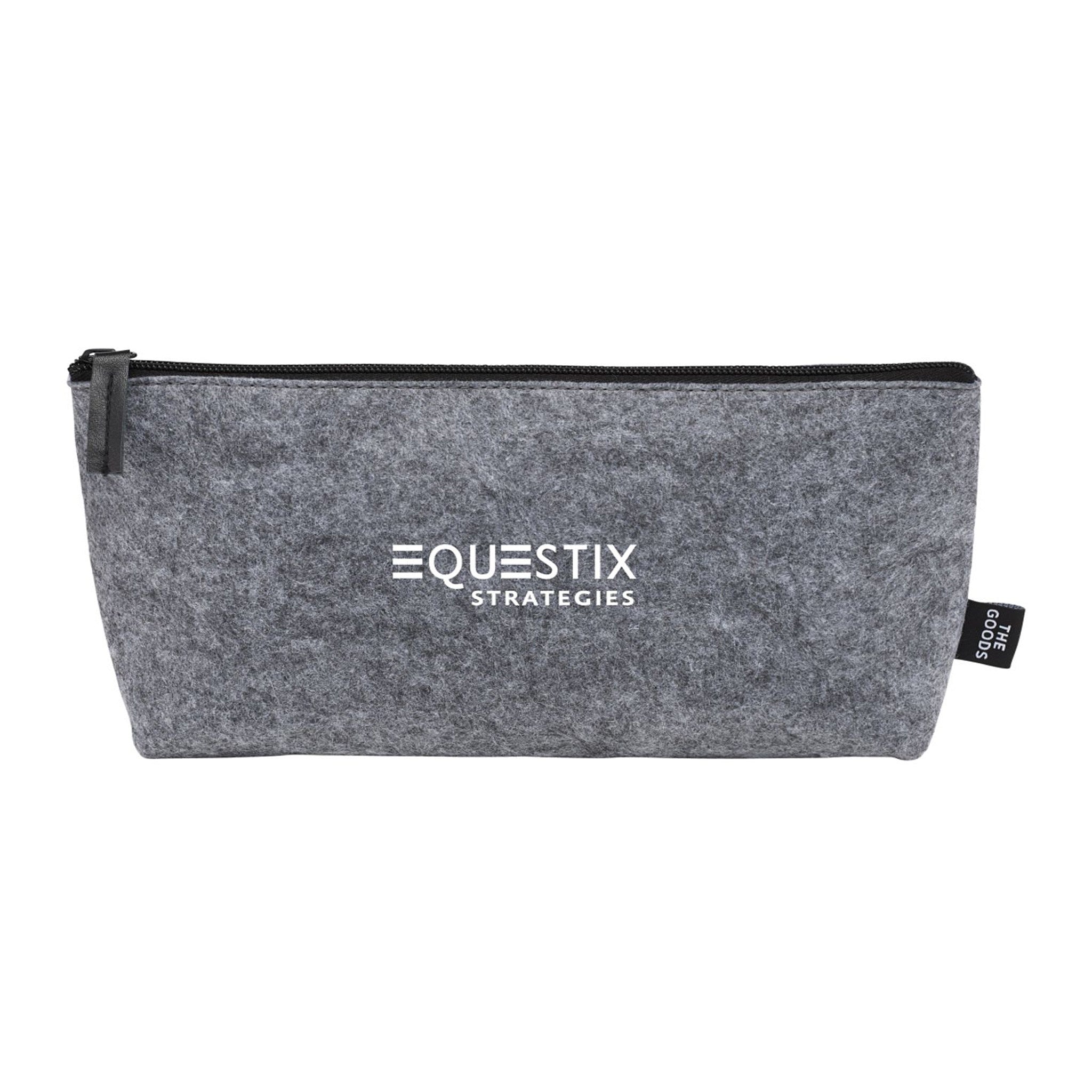 The Goods Recycled Felt Zippered Pouch  Imprinted with Logo (Q744922)