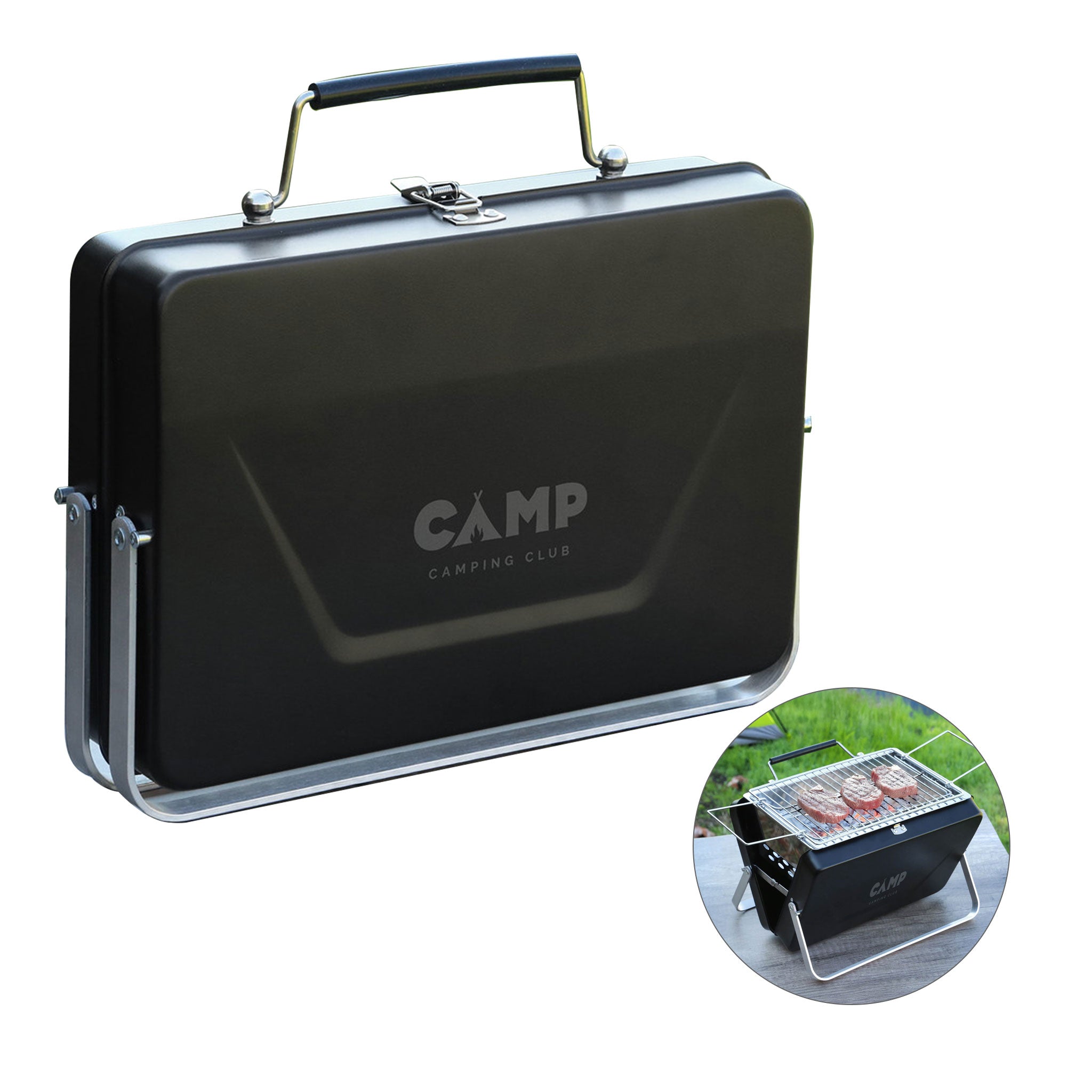 Grillfriend Portable Charcoal Grill  Imprinted with Logo (Q745432)